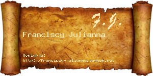 Franciscy Julianna névjegykártya